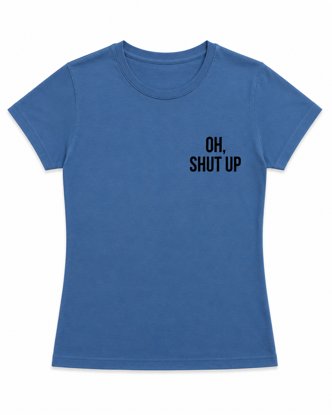 T-shirt Oh, shut up niebieski
